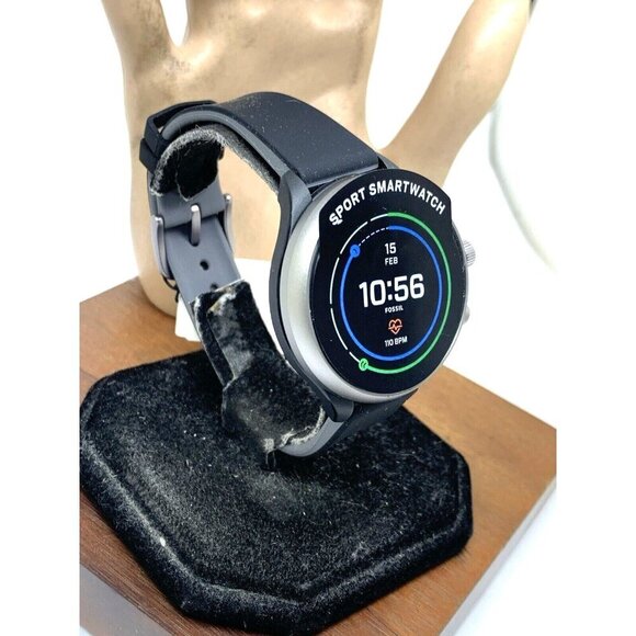 Fossil Women\'s Watch FTW6024 Smartwatch Aluminum Gray Black Rubber Band 41mm main image 14